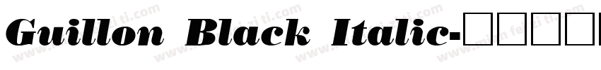 Guillon Black Italic字体转换